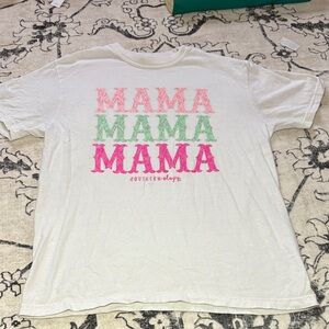Southernology White and Pink 'Mama' Tee
